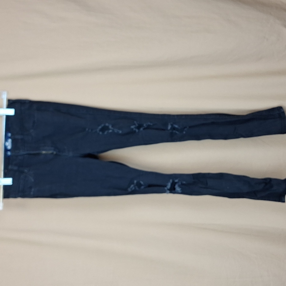 Hollister Jeans High-Rise Crop Super Skinny Waist 23 Length 26 Black